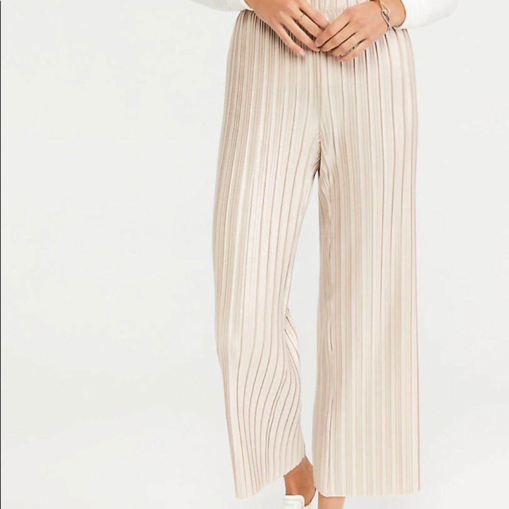 Ann Taylor Pleated Pull On Easy Pant Wide Leg 550357